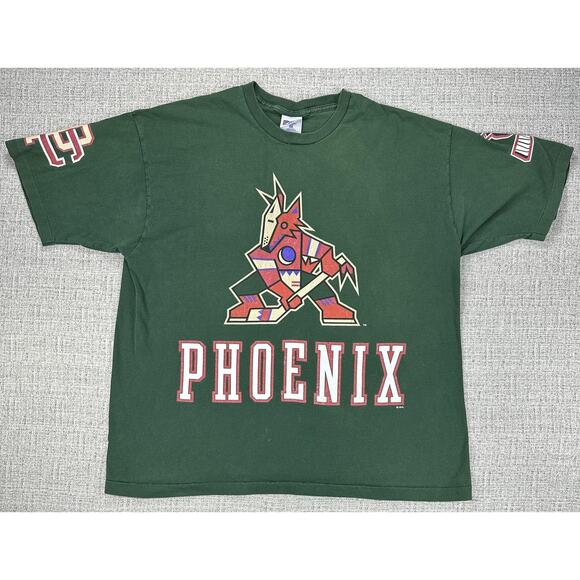 Vintage Phoenix Coyotes Shirt Mens 2XL Single Stitch AOP Pro Player Kachina 90s